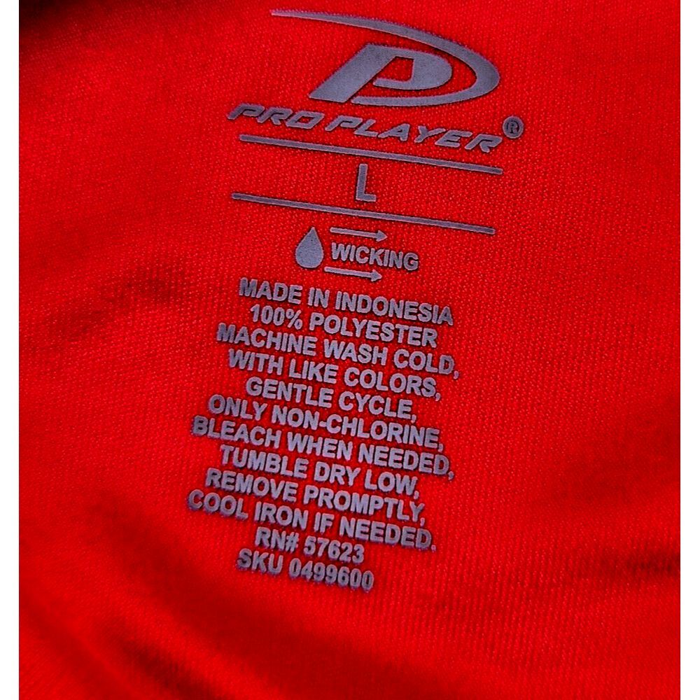 Pro Player T-Shirt Red Size Large Mens Wicking Light Weight NEW - Picture 3 of 10
